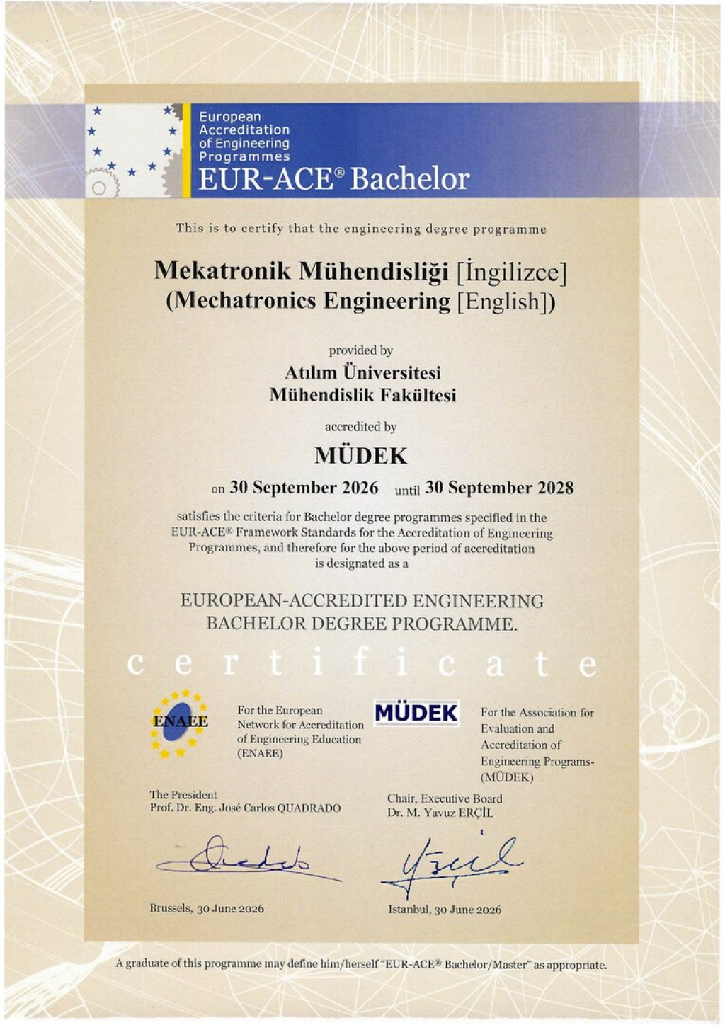 Mekatronik Mühendisliği Akreditasyonu