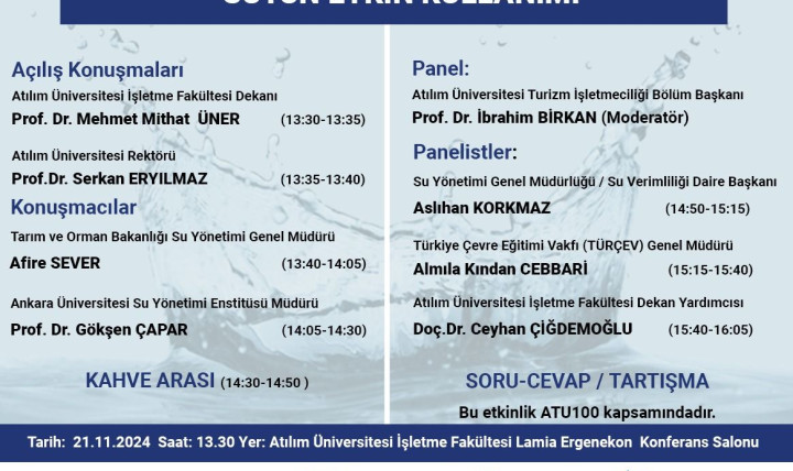 Water Management and Effective Use of Water in Turkey