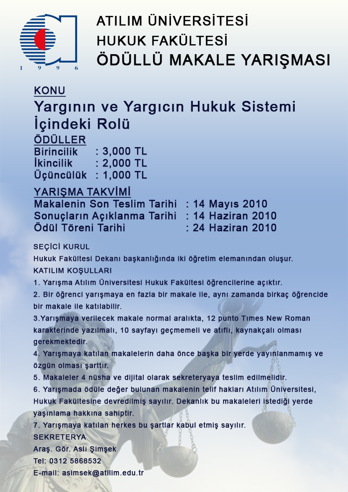Fakültesi Ödüllü Makale Yarışması