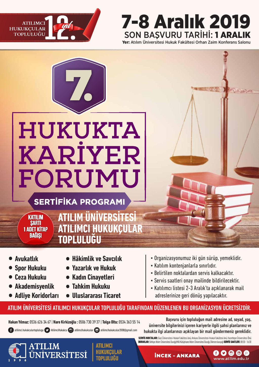 Atilim Universitesi Forum 7 Hukukta Kariyer Forumu