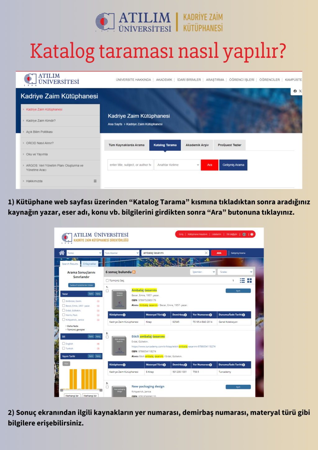 Katalog Tarama Nasıl Yapılır?